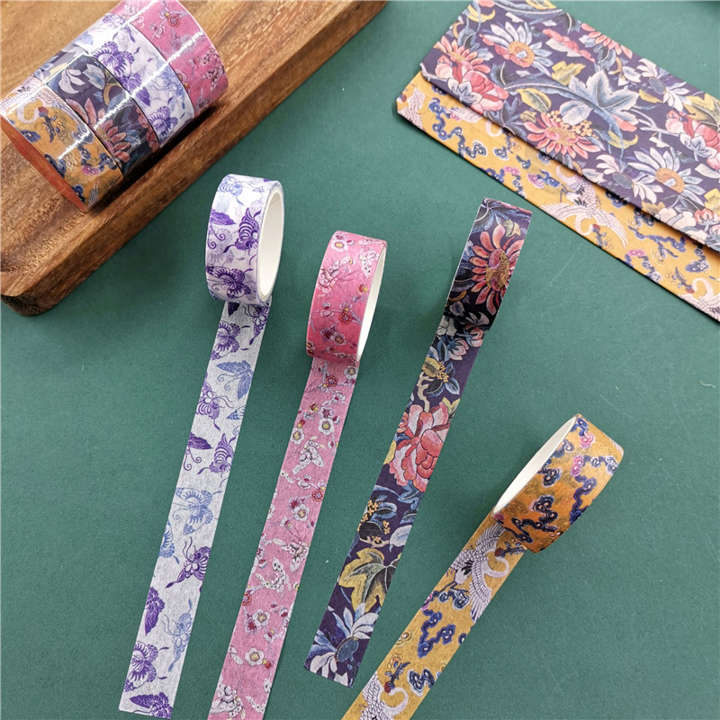 4pc traditional Chinese flower Washi Tape set